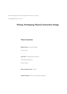 Prototyping Physical Interaction Design