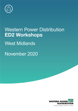 Western Power Distribution ED2 Workshops: West Midlands — November 2020