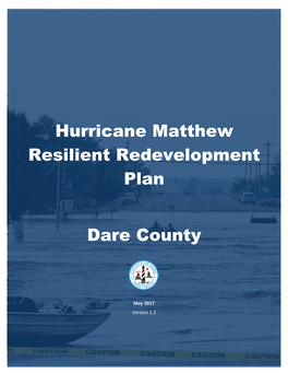 Hurricane Matthew Resilient Redevelopment Plan Dare County