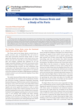 The Nature of the Human Brain and a Study of Its Parts