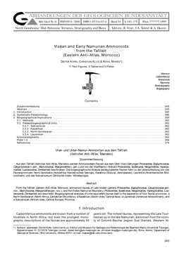 ABHANDLUNGEN DER GEOLOGISCHEN BUNDESANSTALT Abh