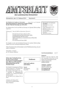 Des Landratsamtes Schweinfurt