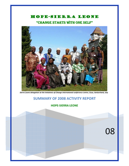 Summary of 2008 Activity Report