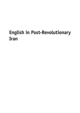 English in Post-Revolutionary Iran