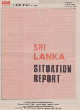 Sri Lanka- Situation Report - Issue No 25.Pdf