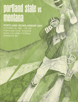 October 25, 1969 Game Day Grizzly Football Program