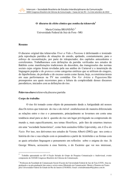 O Discurso De Efeito Cômico Que Zomba Da Telenovela Maria Cristina