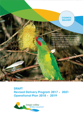 DRAFT Revised Delivery Program 2017 – 2021 Operational Plan 2018 – 2019 Document Control