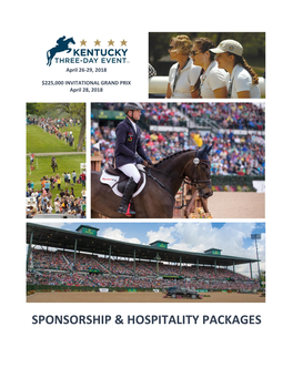 Sponsorship & Hospitality Packages