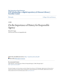 On the Importance of History for Responsible Agency Manuel R