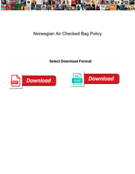 Norwegian Air Checked Bag Policy