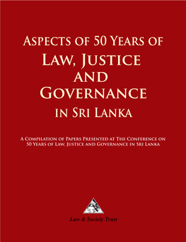 Law, Justice and Governance in Sri Lanka
