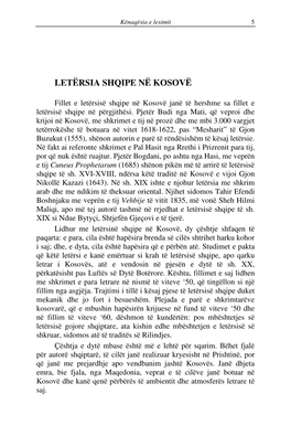 Letërsia Shqipe Në Kosovë