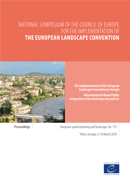 National Symposium of the Council of Europe for the Implementation of the European Landscape Convention