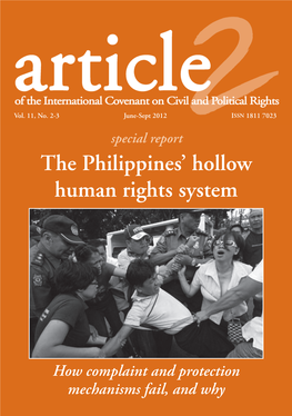 The Philippines' Hollow Human Rights System Vol