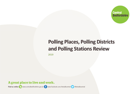 Polling Places, Polling Districts and Polling Stations Review