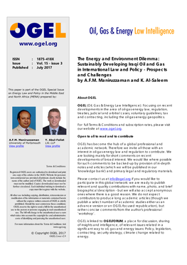 Oil, Gas & Energy Law Intelligence