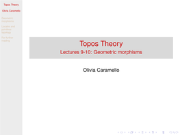 Topos Theory