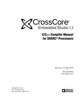 C/C++ Compiler Manual for SHARC® Processors