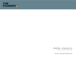 Matpak - Interiors III High-Resolution Material Presets for MODO