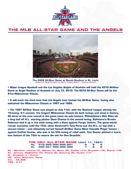 The Mlb All-Star Game and the Angels