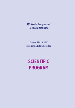 13Th World Congress of Perinatal Medicine