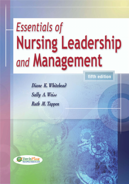 Essentials of Nursing Leadership and Management, 5Th Edition