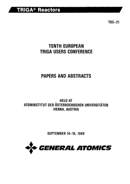 A General Atomics Notice