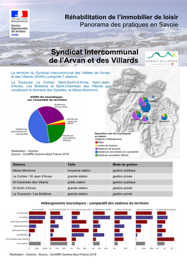 Fiche Syndicat Intercommunal De L'arvan Et Des Villards