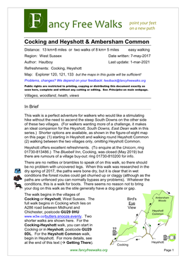 Cocking and Heyshott & Ambersham Common