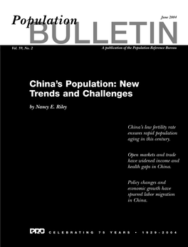 China's Population: New Trends and Challenges