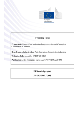 Twinning Fiche EU Funded Project TWINNING TOOL