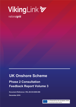 UK Onshore Scheme Phase 2 Consultation Feedback Report Volume 3