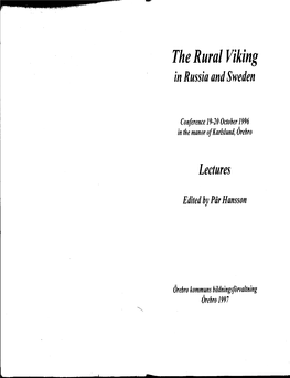 The Rural Viking in Russia and Sweden