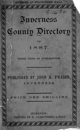 Inverness County Directory for 1887[-1920.]