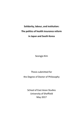 The Politics of Health Insurance Reform in Japan and South Korea