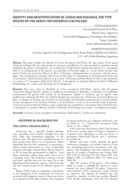 Roberto Kiesling Instituto Argentino De Investigaciones De Las Zonas Áridas-IADIZA-CO-NICET, C.C