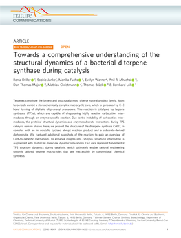 Towards a Comprehensive Understanding of the Structural Dynamics of a Bacterial Diterpene Synthase During Catalysis