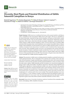 Diversity, Host Plants and Potential Distribution of Edible Saturniid Caterpillars in Kenya