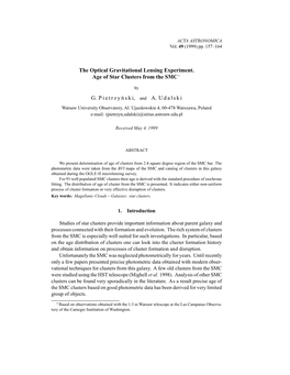 The Optical Gravitational Lensing Experiment. Age of Star Clusters