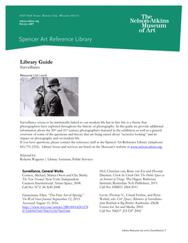Library Guide Surveillance
