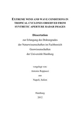 Dissertation Zur Erlangung Des Doktorgrades Der Naturwissenschaften Im Fachbereich Geowissenschaften Der Universität Hamburg