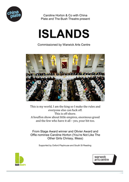 ISLANDS Commissioned by Warwick Arts Centre