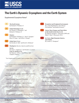 The Earth's Dynamic Cryosphere and the Earth System