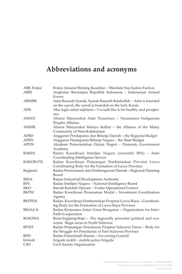 Abbreviations and Acronyms