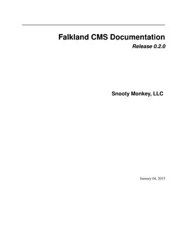 Falkland CMS Documentation Release 0.2.0