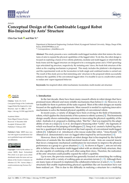 Conceptual Design of the Combinable Legged Robot Bio-Inspired by Ants’ Structure