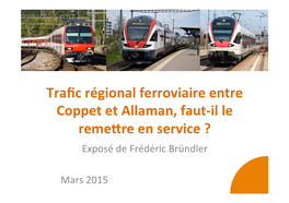 Trafic Régional Ferroviaire Entre Coppet Et Allaman