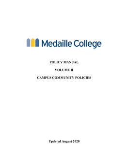 Volume II: Campus Community Policies