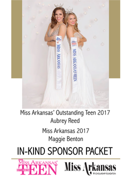 In-Kind Sponsor Packet